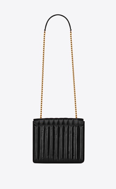 SAINT LAURENT Vicky Woman Large Vicky bag in black patent leather b_V4